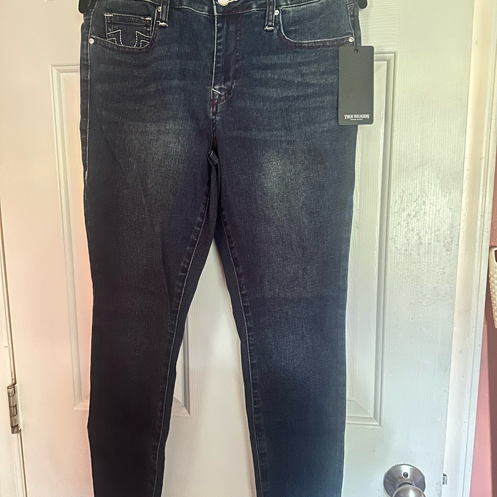 True Religion Women's Deep Indigo Skinny Jeans